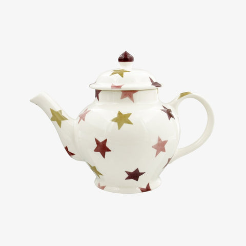 cadeauxwells - Pink & Gold Stars 3 Mug Teapot - Emma Bridgewater - Crockery