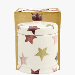 cadeauxwells - Pink & Gold Stars Small Lidded Candle Boxed - Emma Bridgewater - Crockery