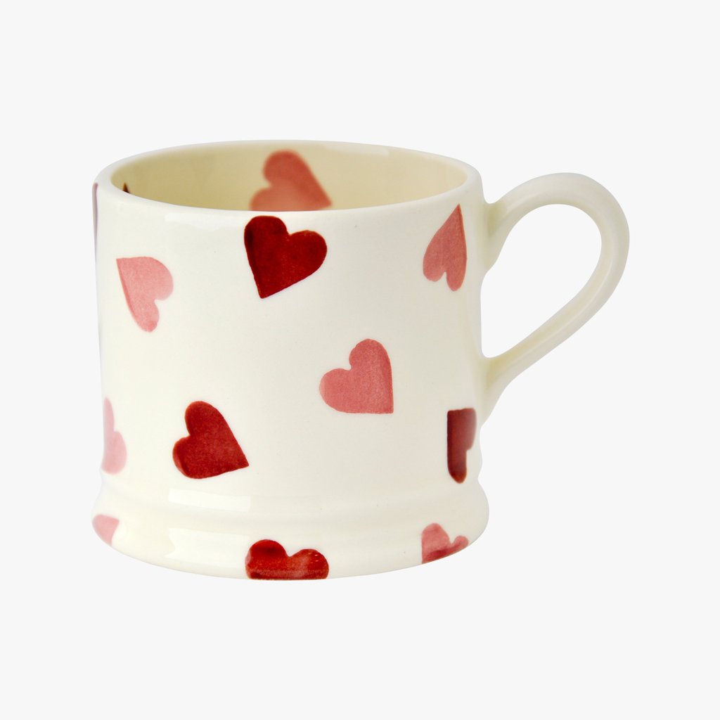 cadeauxwells - Pink Hearts Small Mug - Emma Bridgewater - Crockery