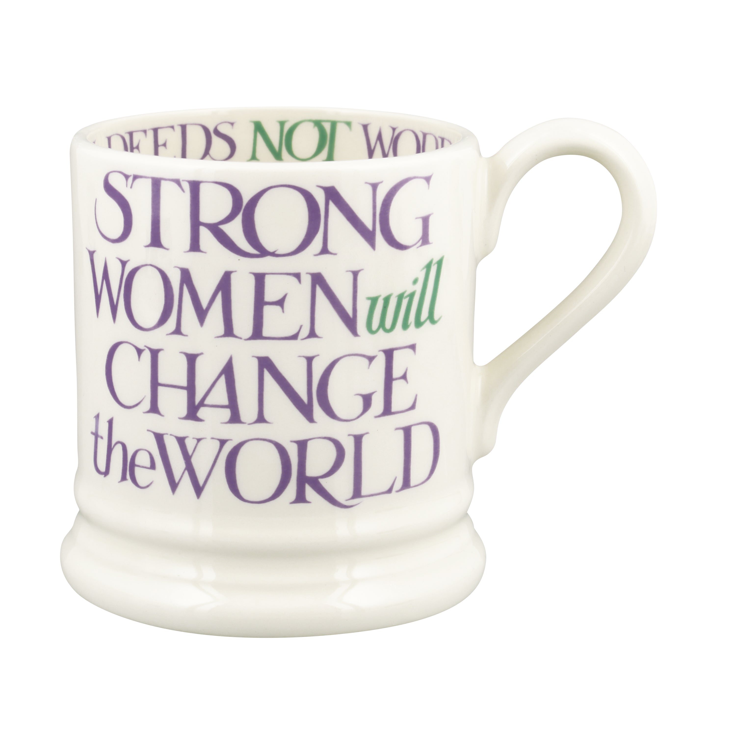 Emma Bridgewater Purple Toast Change Our World 1/2 Pint Mug
