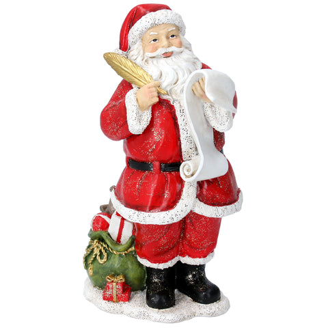 Resin Santa with Letter Ornament