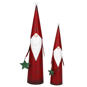 Tin Cone Santa Ornament