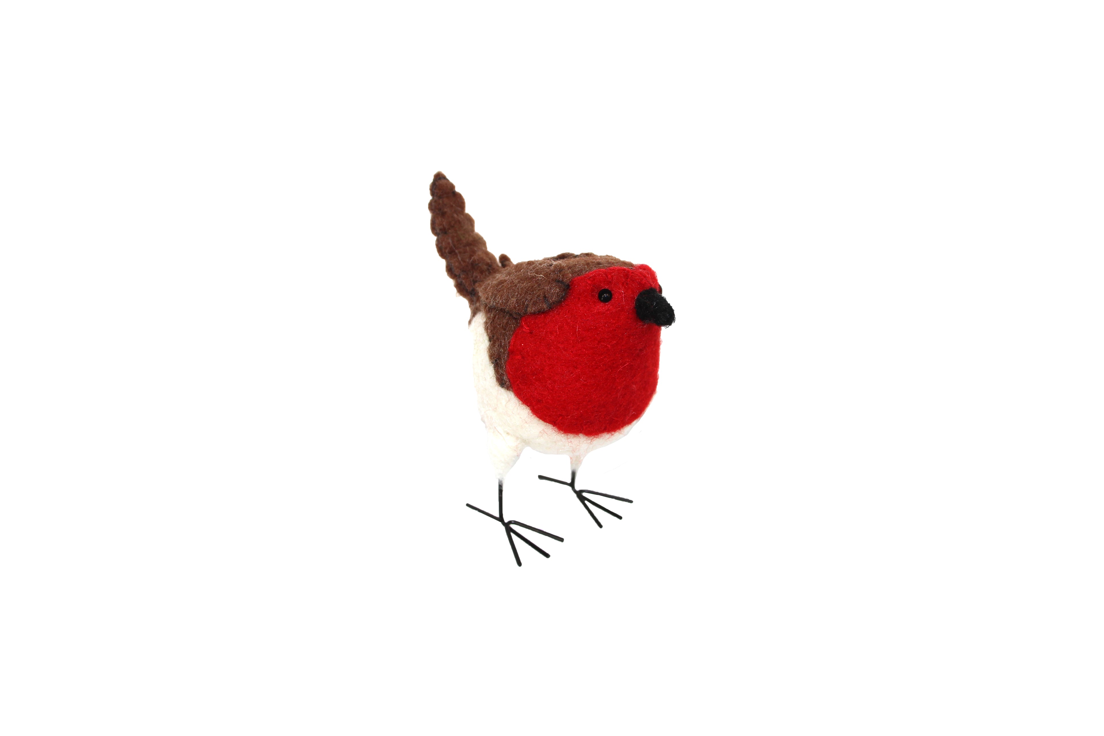 Small Wool Mix Robin Ornament