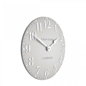 cadeauxwells - 12" Arabic Wall Clock Dove Grey - Art Marketing - Homewares