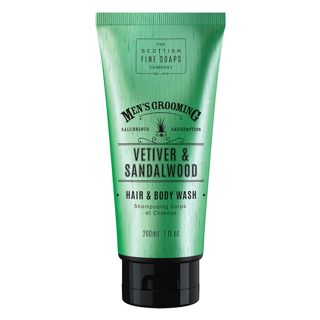 cadeauxwells - Vetiver and Sandalwood Hair and Body Wash - Scottish Fine Soaps - Perfumery