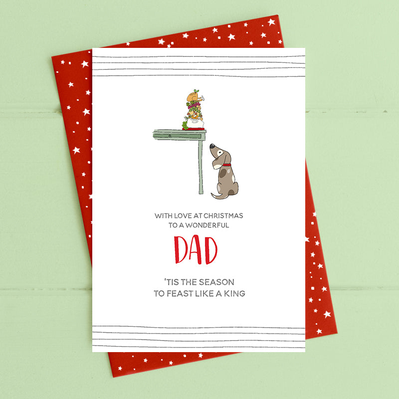 cadeauxwells - Dad - 'tis the season feast like a king - Dandelion Stationery - Seasonal Cards