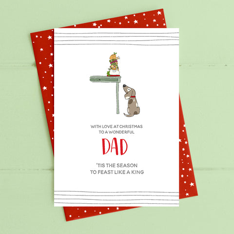 cadeauxwells - Dad - 'tis the season feast like a king - Dandelion Stationery - Seasonal Cards