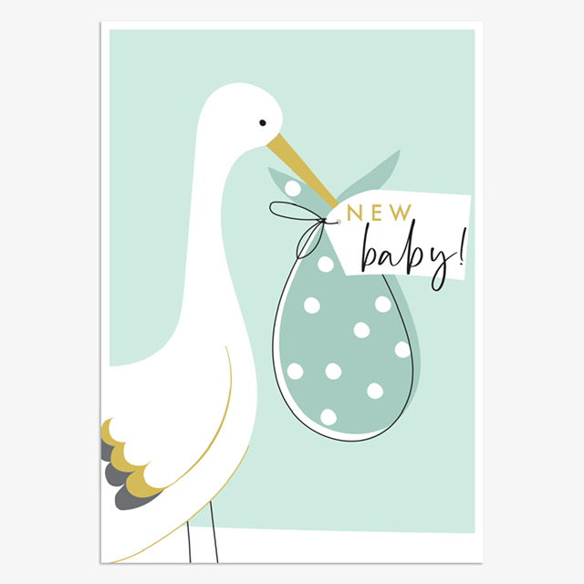 NEW BABY STORK BLUE