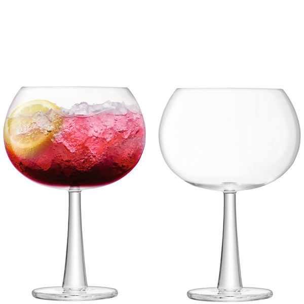 cadeauxwells - Set of 2 Clear Grand Gin Balloon Glasses - LSA - Glassware