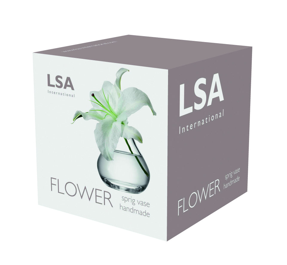 cadeauxwells - Flower Sprig Vase Clear - LSA - Glassware