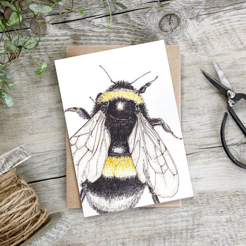 cadeauxwells - Bumblebee card - Toasted Crumpet - Greetings Card