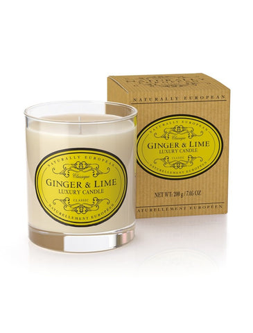 cadeauxwells - Naturally European Ginger & Lime Candle - The Somerset Toiletry Company - Perfumery