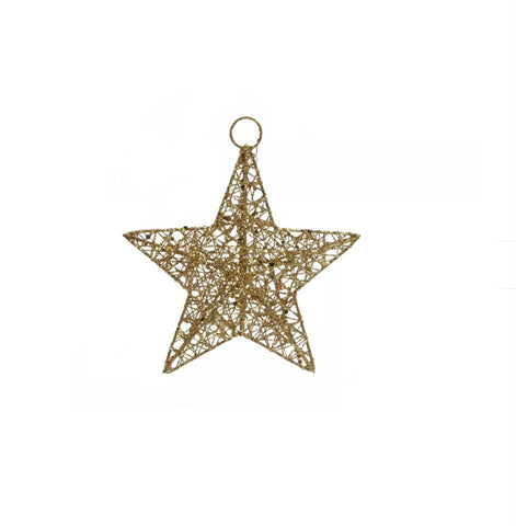 Gold Wire Mesh 5-Point Star
