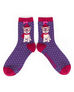 Ankle Socks - Westie Purple