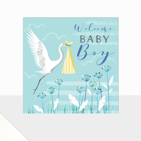 Welcome Baby Boy - Stork