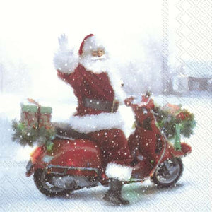 Lunch Napkins – Santa’s Scooter