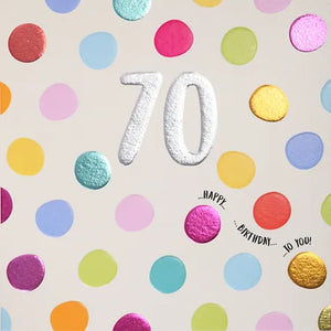 70th Birthday - Polka Dot