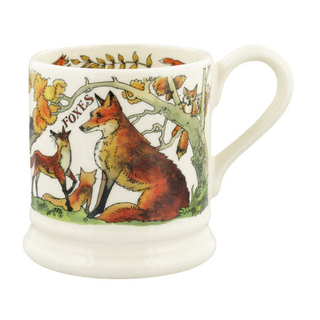 In The Woods Foxes And Jay 1/2 Pint Mugs Boxed