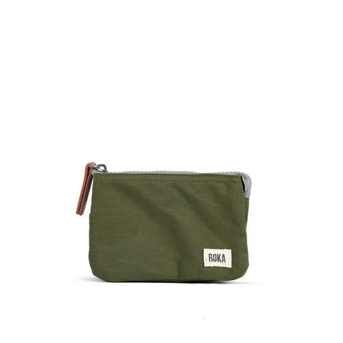 Carnaby Small Sustainable Canvas Purse - Moss