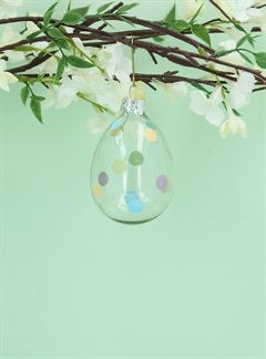 Glass Egg Decoration Multi Spot