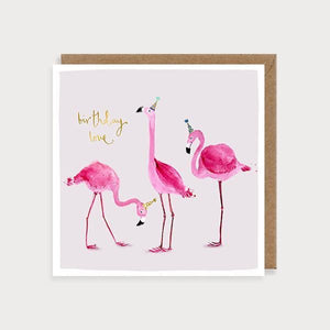 Birthday Love - Flamingos