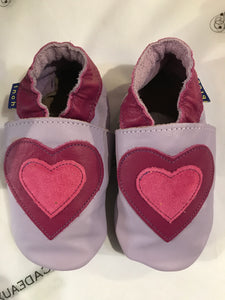 Inch Blue Baby Shoes - Loveheart Lilac/Grape