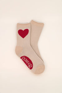 Ankle Socks - Heart Vanilla