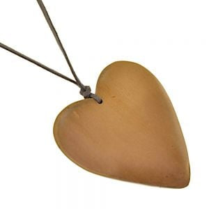 Suede Necklace with Heart Pendant