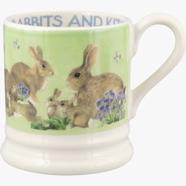 Emma Bridgewater Bright New Morning Rabbits & Kits 1/2 Pint Mug