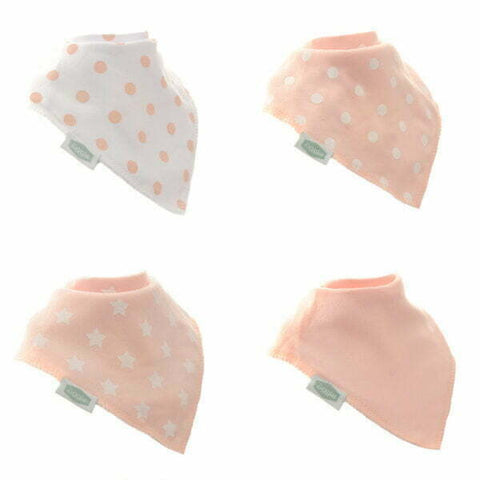 Fun absorbent baby bandana - Crystal Pink Bib Set