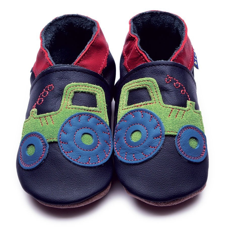 Inch Blue Baby Shoes - Tractor Navy