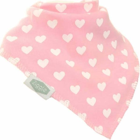 Fun absorbent baby bandana - Hearts