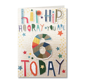 Hip Hip Hooray - You Are 6 Today