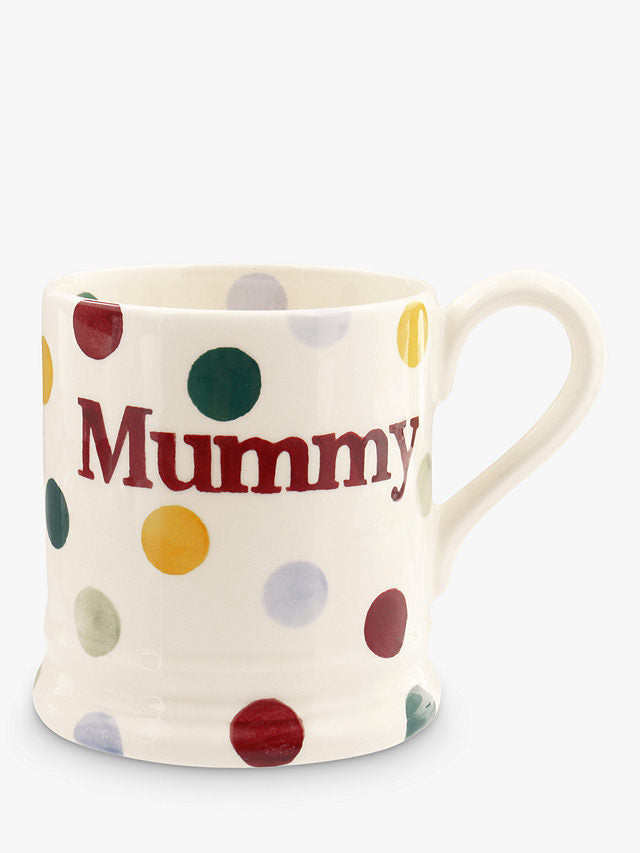 Polka Dot 'Mummy' 1/2 Pint Mug