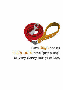 Dog Lead - sympathy card