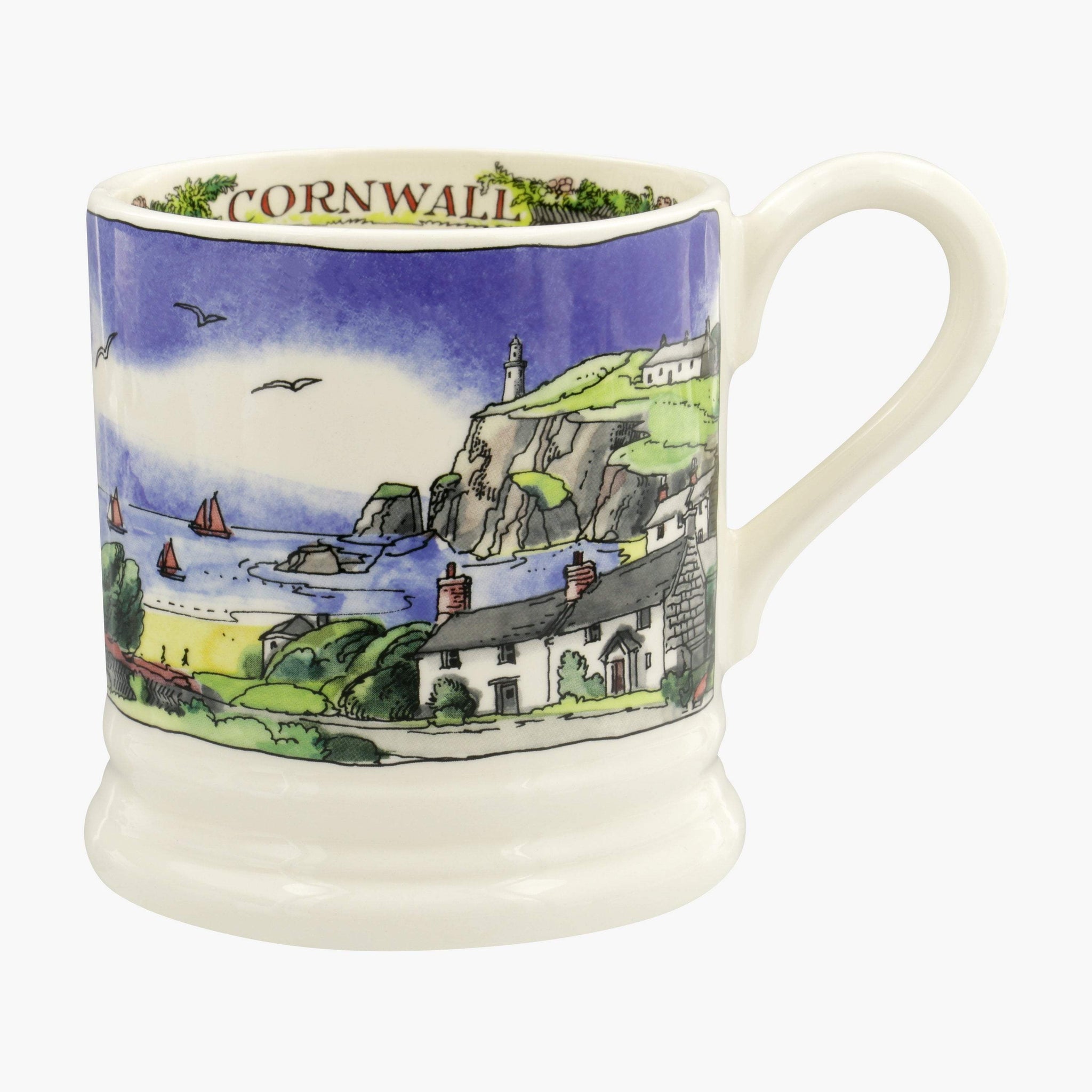 Emma Bridgewater Landscape of Dreams Cornish Beaches 1/2 Pint Mug