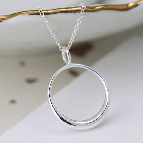 Sterling Silver Disc Necklace
