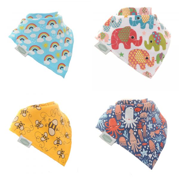 Fun absorbent baby bandana - Colour Burst