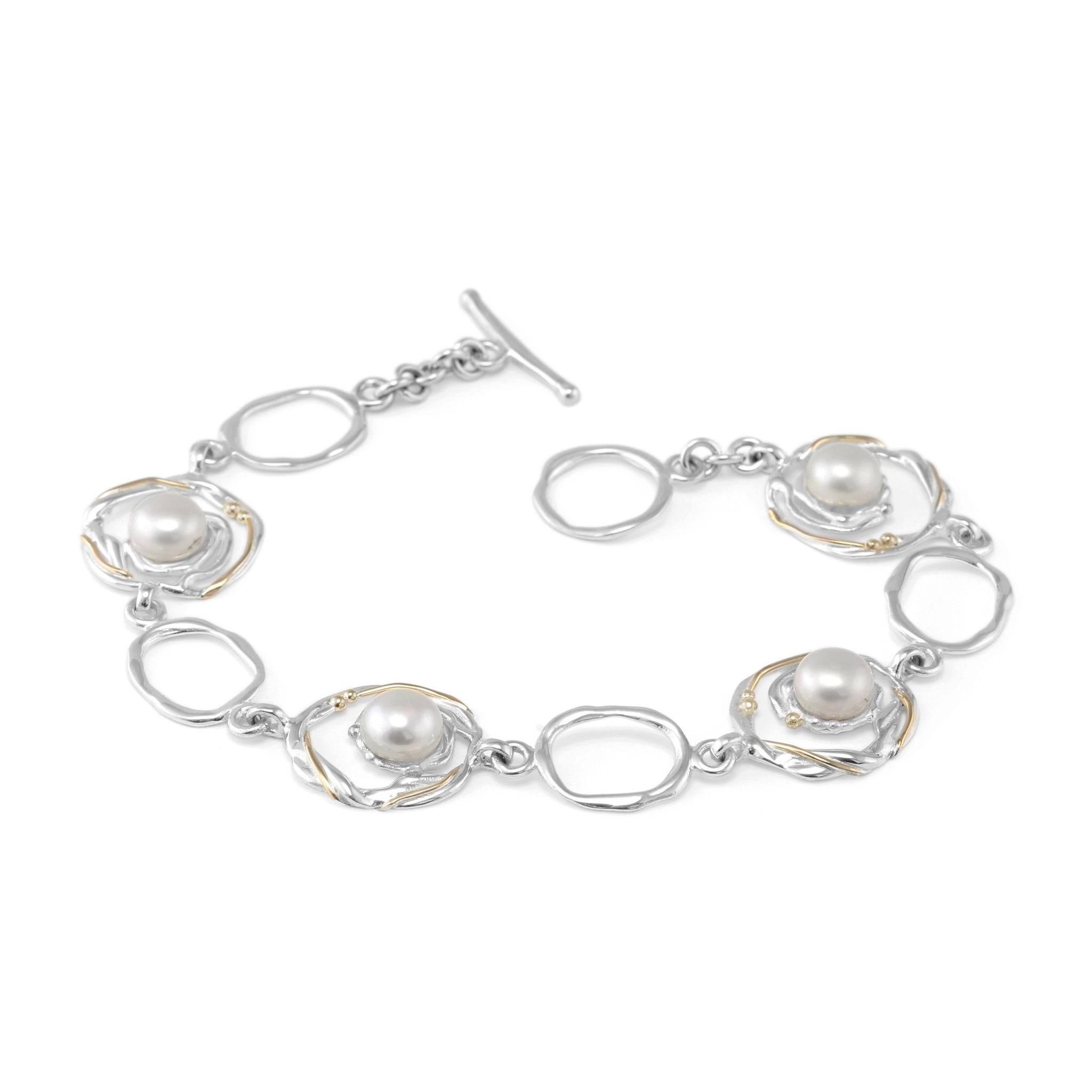 Sterling Silver &  Freshwater Pearl Bracelet
