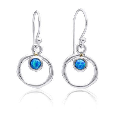Blue Opalite & Sterling Silver Earrings