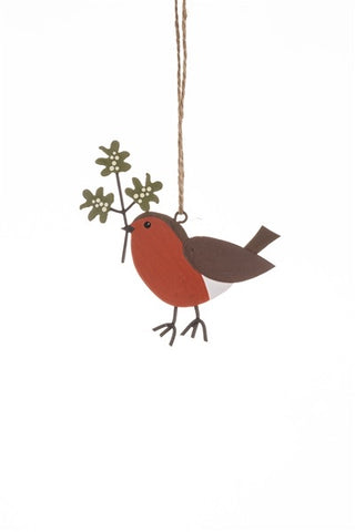 Robin with Mistletoe