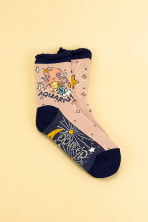 Zodiac Ankle Socks - Aquarius