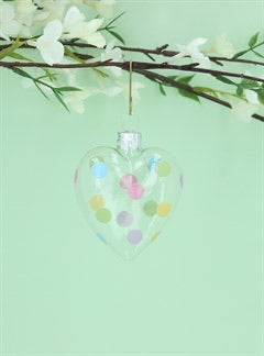 Glass Heart Decoration Multi Spot
