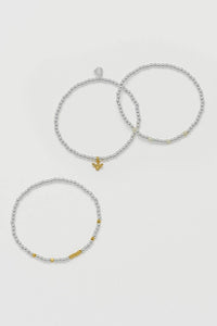Bee Bracelet Trio Gift Set - Silver & Gold Plated