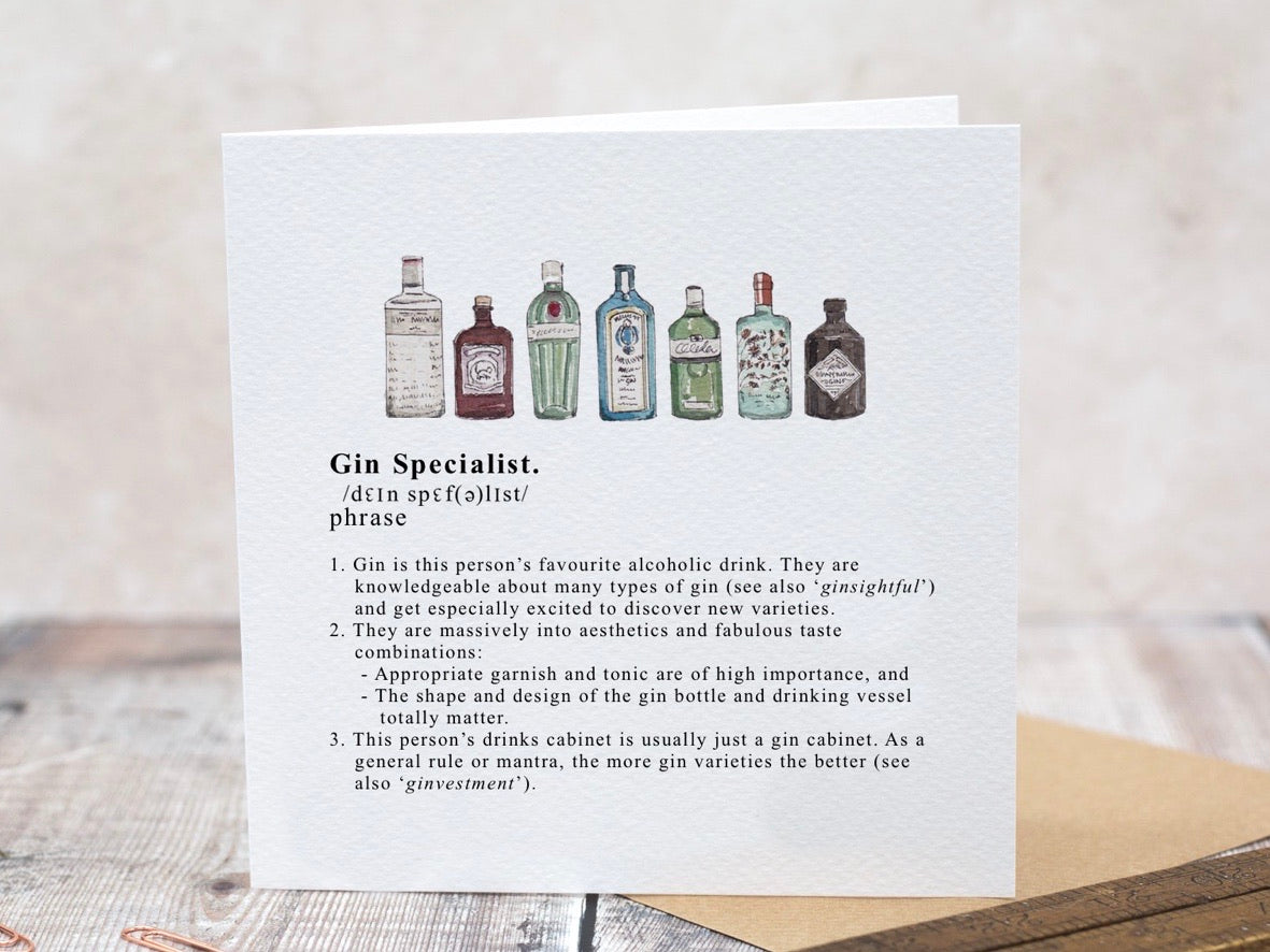 Gin Specialist Card