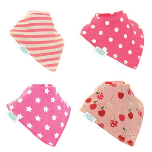 Fun absorbent baby bandana - Pretty Pinks
