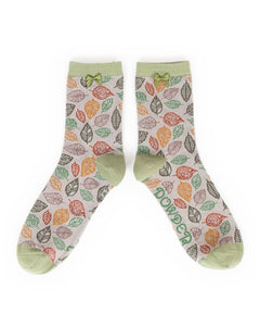 Ankle Socks - Leaf Slate