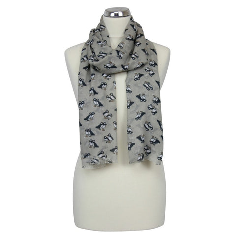 Puffin Patterned Scarf