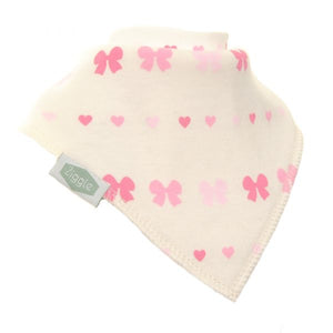 Fun absorbent baby bandana - Hearts & Bows