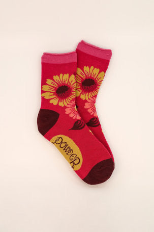 Ankle Socks - Vintage Flora Fuchsia